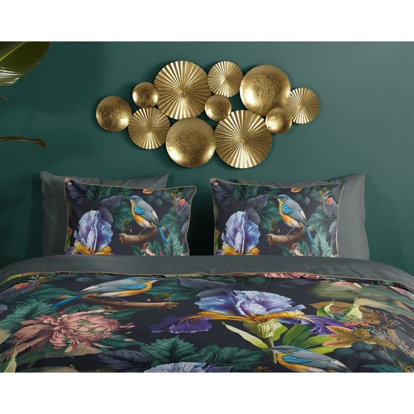 Antracīta pelēka divguļamā gultas veļa no kokvilnas satīna 200x220 cm Dilana – Descanso-image-2