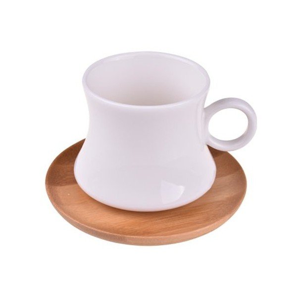6 porcelāna krūžu komplekts ar bambusa paliktņiem Bambum Largi-image-1
