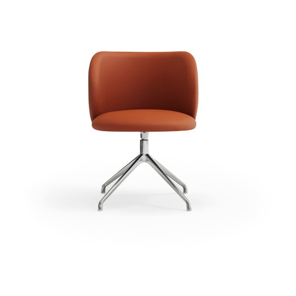 Oranžs polsterēts ēdamistabas krēsls Mogi – Teulat-image-2