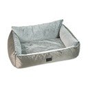 Sudraba krāsas mājdzīvnieku gulta suņiem 100x70 cm Dog Fantasy Lux Platinum – Plaček Pet Products