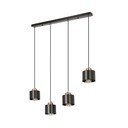 Melna metāla piekaramā lampa 12x75 cm Olena – Candellux Lighting