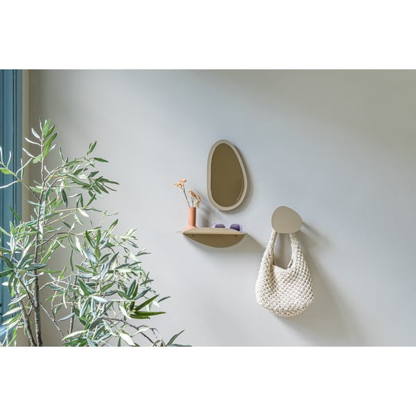 Bēšs metāla sienas plaukts 34 cm Pipa – Spinder Design-image-4