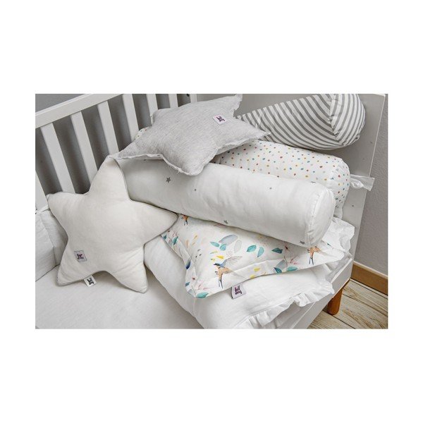 Pelēks bērnu lina spilvens zvaigznes formā BELLAMY Stripes-image-3