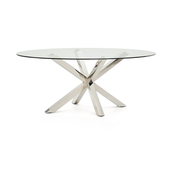 Ēdamgalds ar stikla galda virsmu 100x200 cm Argo – Kave Home