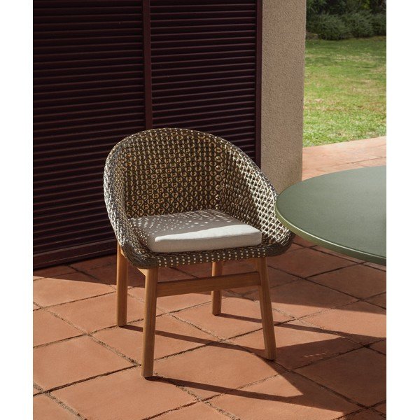 Zaļš rotangpalmas dārza krēsls Olbia – Kave Home-image-1