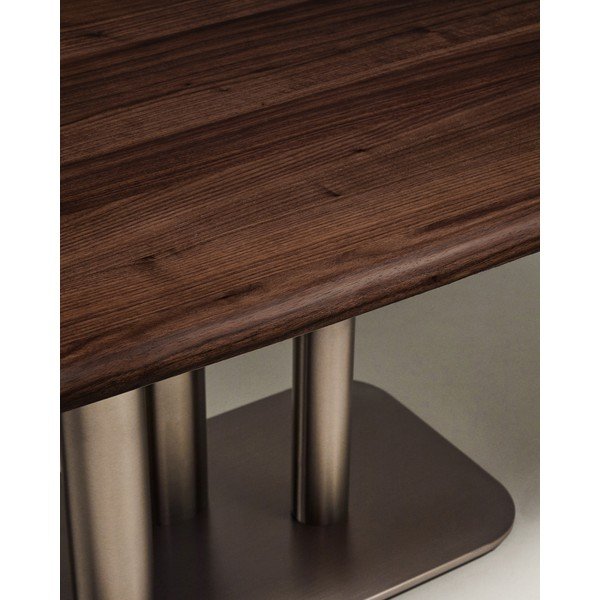 Ēdamgalds ar riekstkoka imitāciju 100x180 cm Melvar – Kave Home-image-1