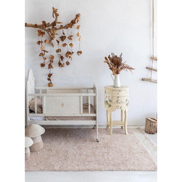 Bēšs mazgājams/ar rokām darināts kokvilnas paklājs 140x200 cm Woods Symphony Linen – Lorena Canals-image-1