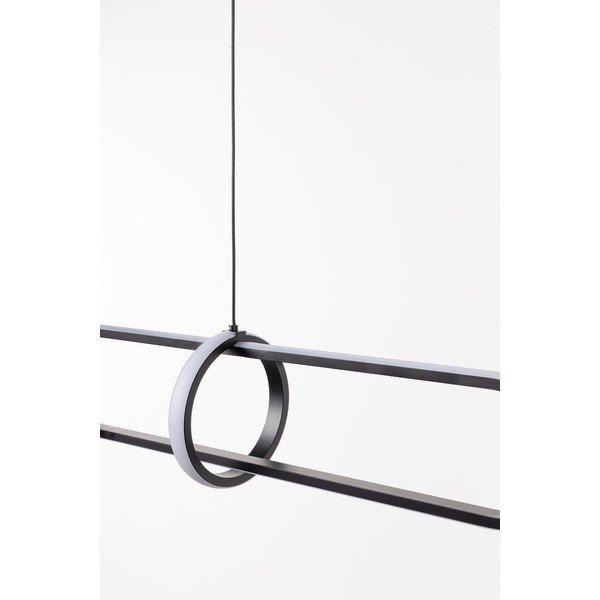 Melna metāla LED piekaramā lampa Alken – Bizzotto-image-4