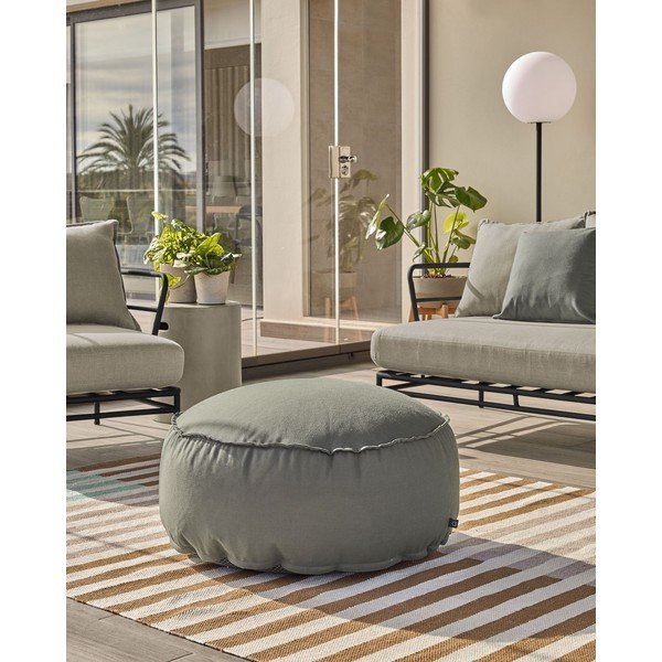 Gaiši zaļš pufs Nedra – Kave Home-image-3