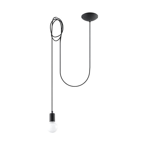 Melna piekaramā lampa Spider – Sollux