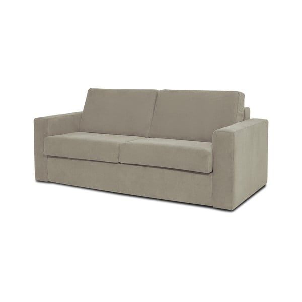 Bēšs velveta izvelkamais dīvāns Scandic Elbeko-image-2