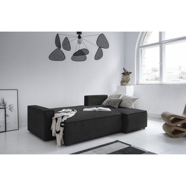 Antracīta pelēks velveta salokāms stūra dīvāns (ar maināmu stūri) Brave Dave – Miuform-image-3