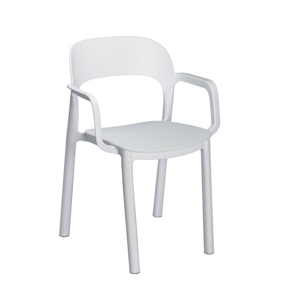 4 baltu dārza krēslu komplekts ar atzveltnēm Resol Ona