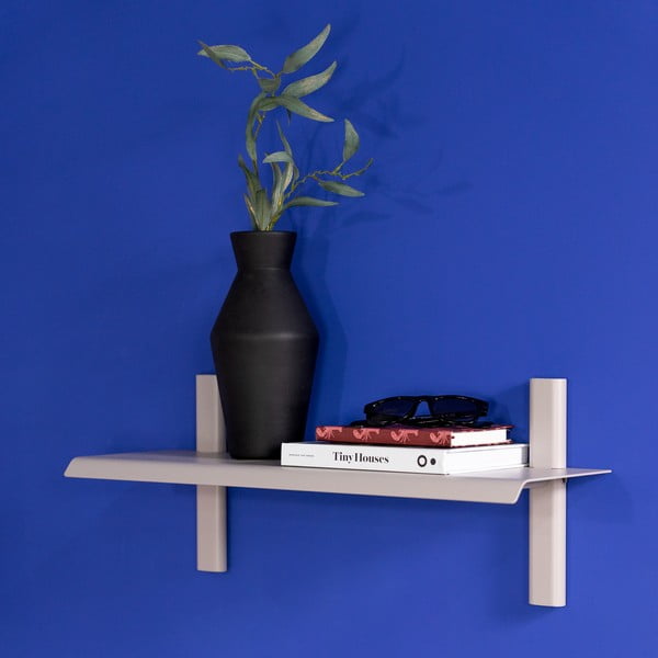 Pelēkbrūns metāla sienas plaukts 60 cm Hola – Spinder Design-image-1