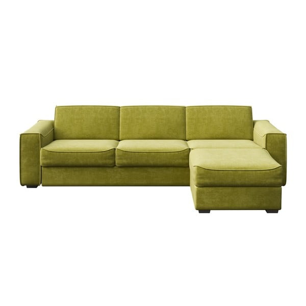 Olīvzaļš dīvāns ar maināmu sēdmoduli MESONICA Munro, 308 cm