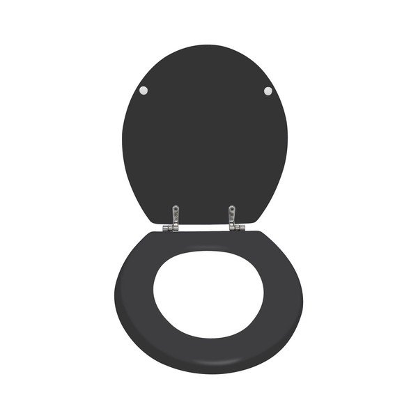 Matēts melns tualetes poda sēdeklis Wenko Prima, 41 x 38 cm-image-1