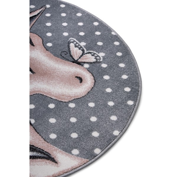 Pelēks bērnu paklājs ø 133 cm Cute Unicorn – Hanse Home-image-4