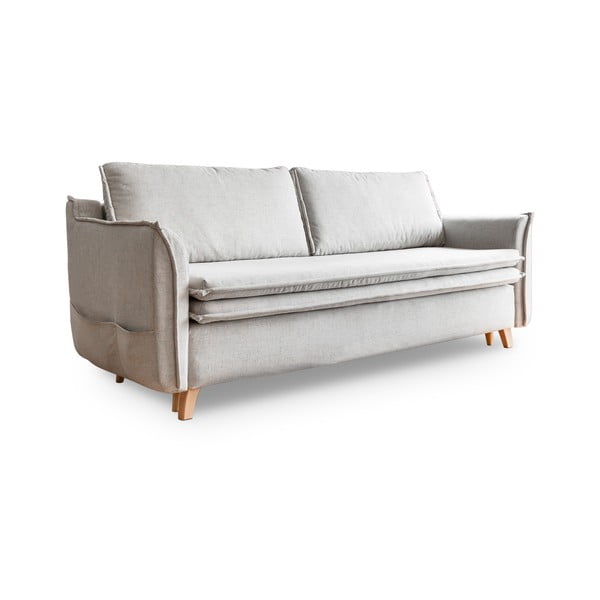 Krēmkrāsas salokāms dīvāns 225 cm Charming Charlie – Miuform