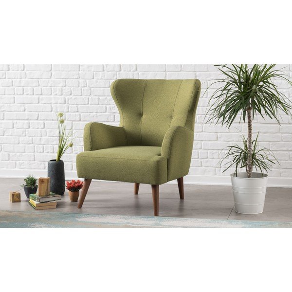 Olīvzaļš atpūtas krēsls Balcab Home Jane-image-1