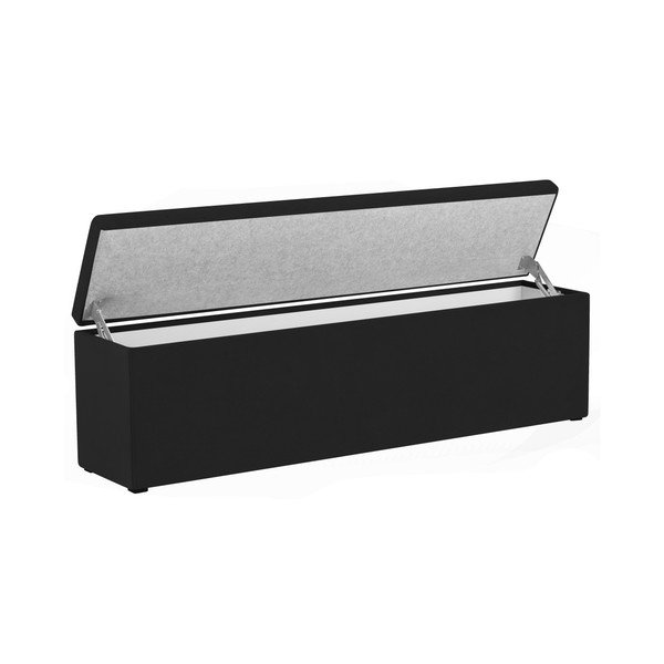 Melns otomāns Mazzini Sofas Ancona, 140 x 47 cm-image-2
