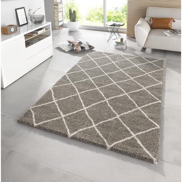Brūns paklājs Mint Rugs Grid, 200 x 290 cm-image-1