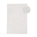 Balts ar rokām darināts paklājs no vilnas maisījuma 200x300 cm Sculptured Blocks – Flair Rugs