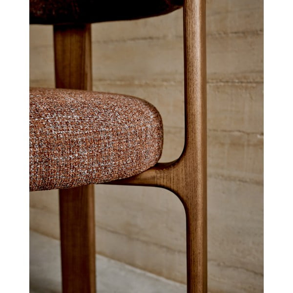 Brūns oša masīvkoka pusdienu krēsls Granite – Kave Home-image-3