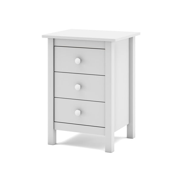 Balts priedes masīvkoka bērnu naktsskapītis Max – Marckeric-image-4