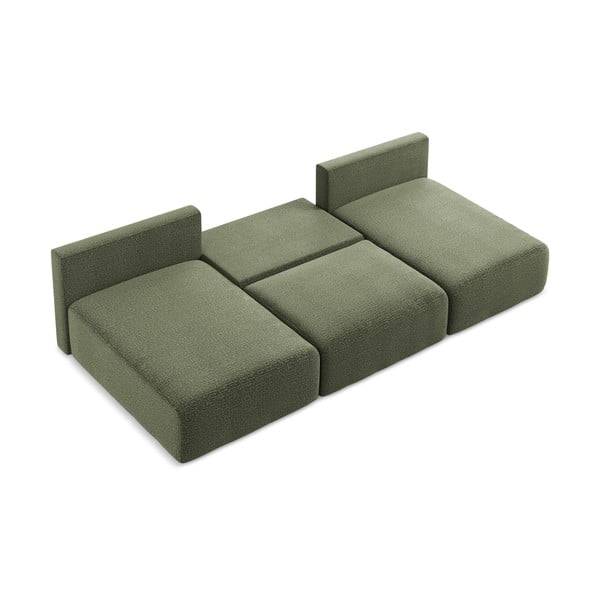 Zaļš salokāms/ar uzglabāšanas vietu stūra dīvāns Kalena – Makamii-image-4