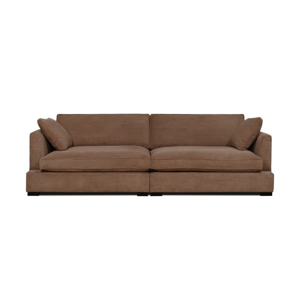 Gaiši brūns velveta dīvāns 266 cm Mobby – Scandic