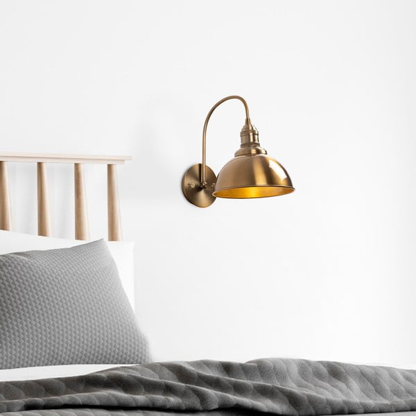 Bronzas krāsas sienas lampa ø 21 cm Varzan – Opviq lights-image-1