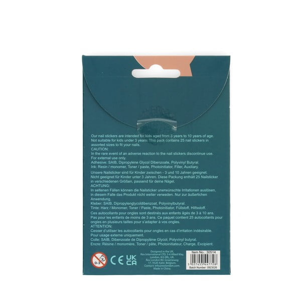 Radošais komplekts Ladybird – Nail stickers – Rex London-image-3