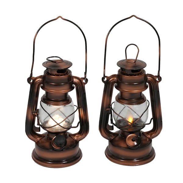 Bronzas krāsas LED laterna (augstums 19 cm) – Hilight-image-2