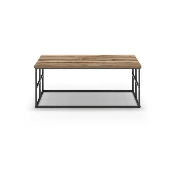 Dabīga toņa žurnālgaldiņš ar valrieksta koka imitācijas galda virsmu 60x100 cm Laila – Marckeric-image-2