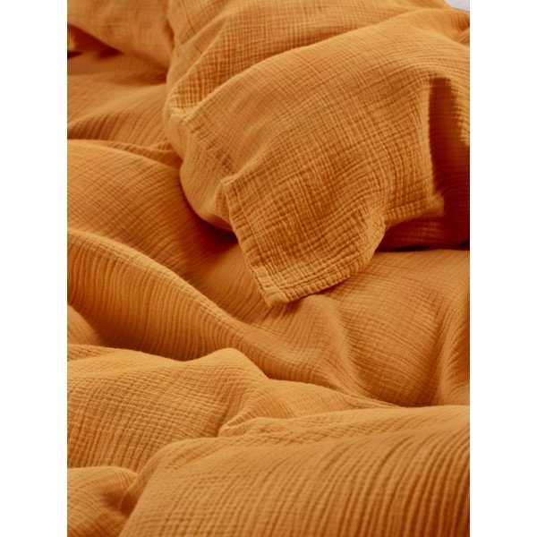Sinepju dzeltena vienguļamā muslīna gultas veļa 140x200 cm Amilia – Jotex-image-3
