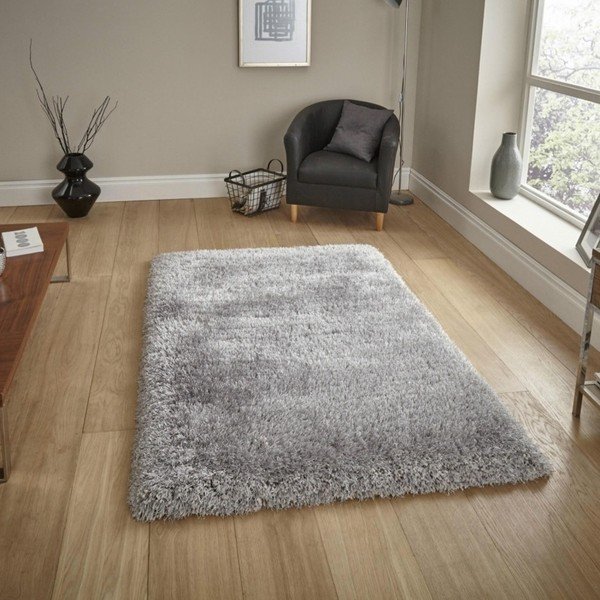 Pelēks ar rokām šūts paklājs Think Rugs Montana Puro Silver, 80 x 150 cm-image-1