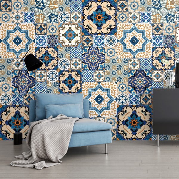 60 dekoratīvo sienas uzlīmju komplekts Ambiance Toundra, 10 x 10 cm-image-4