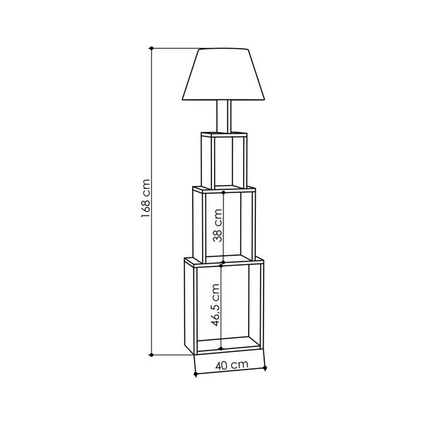 Antracīta brīvi stāvoša lampa ar dzeltenu abažūru Homitis Tower-image-2