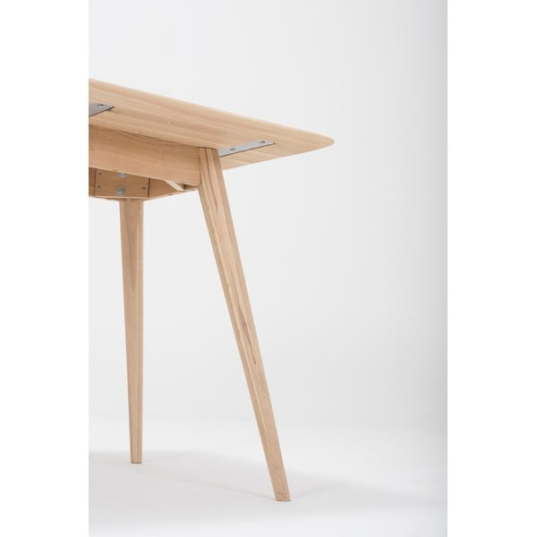 Ozola masīvkoka ēdamgalds 80x80 cm Stafa – Gazzda-image-3