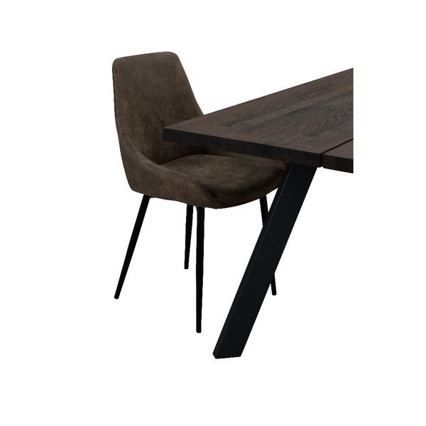 Brūns polsterēts ēdamistabas krēsls Rowico Sierra-image-4