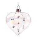 Stikla Ziemassvētku eglītes rotājums 8,5 cm Heart – Dakls