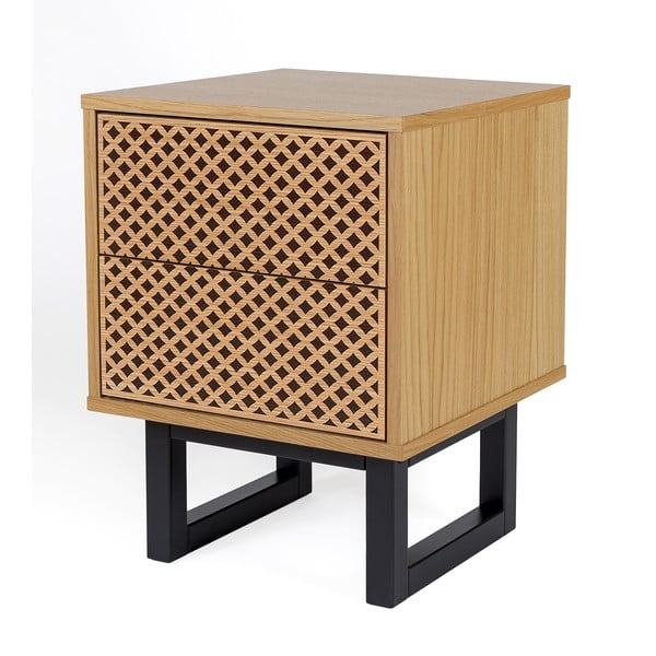 Naktsskapītis no ozolkoka Woodman Camden Diamond-image-1