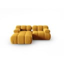 Dzeltens samta dīvāns 191 cm Bellis – Micadoni Home