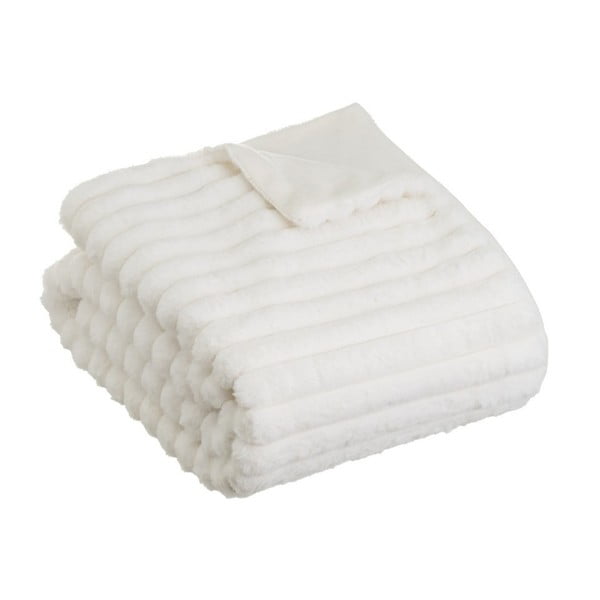 Balts mikroplīša pleds 130x160 cm Fur Velvet – Casa Selección