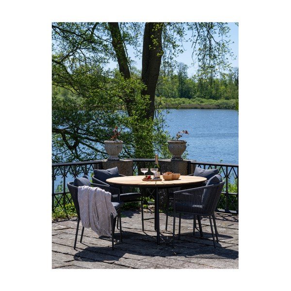 Tumši pelēki metāla pusdienu krēsli (2 gab.) Salerno – House Nordic-image-2