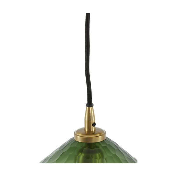 Zaļa griestu lampa ar stikla abažūru ø 17 cm Danita – Light & Living-image-2