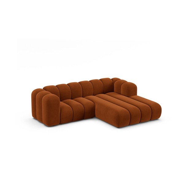 Oranžs stūra dīvāns (ar labo stūri) Lupine – Micadoni Home-image-1