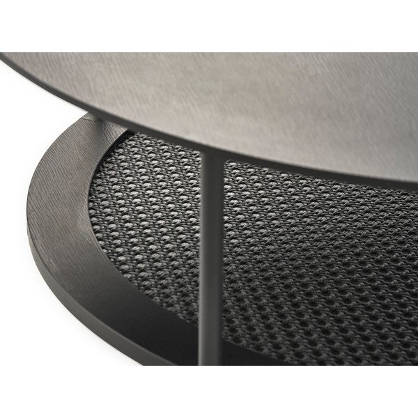 Melns apaļš žurnālgaldiņš ø 80 cm Pensacola – Unique Furniture-image-2