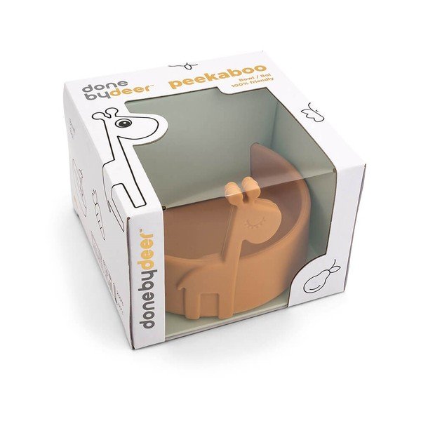 Dzeltena silikona bļoda zīdaiņiem ø 11,5 cm Raffi – Done by Deer-image-1