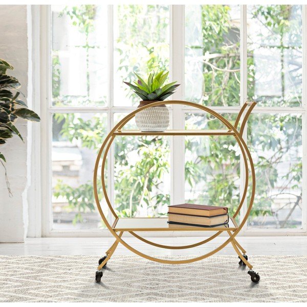 Servēšanas galdiņš uz riteņiem 36.5x70 cm Round – Mauro Ferretti-image-1